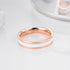 18k Rose Colored Gold Black and White Gum Drops Ring Stainless Steel Tail Ring